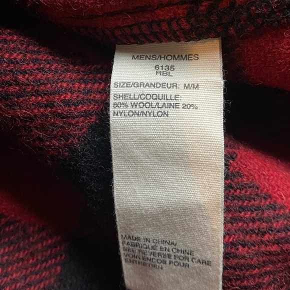 Woolrich Men’s wool blend red plaid long sleeve button front shirt jacket size M - Picture 8 of 11